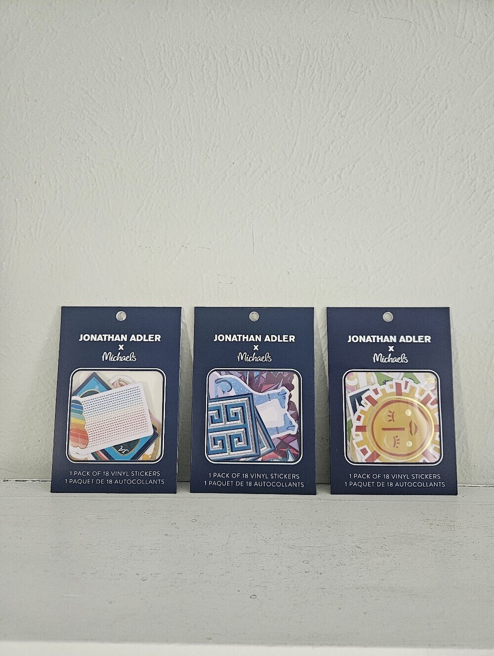 NWT- Michaels X Jonathan Adler Deco Deluxe Vinyl Stickers- 3 Packs
